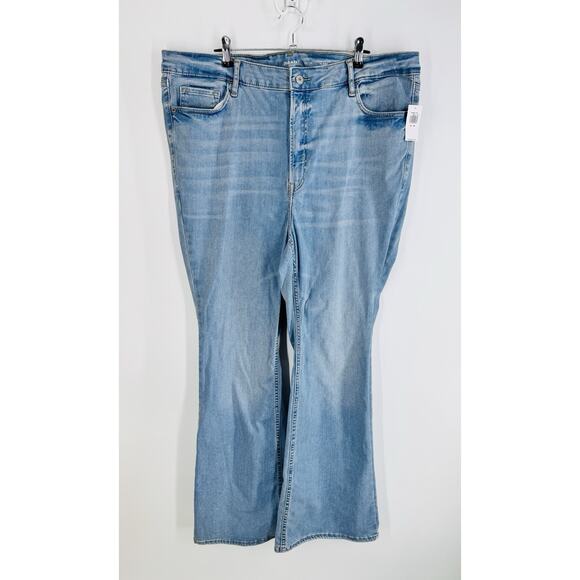Old Navy Denim - OLD NAVY Extra High Rise Flare Jeans Women's 20 24 Light Wash Blue Fits You New